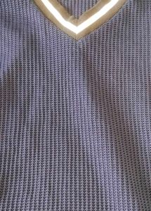Navy V-Neck Knit Top