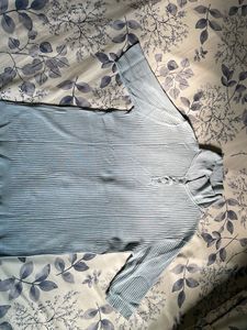 Ribbed Knit Button-Up Top