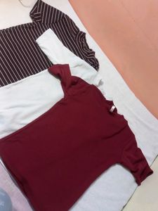 3 Ribbed Crop Tops