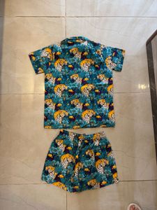 Forest and Tiger Print Nightwear, S