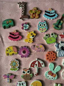 Wooden Diy Craft Buttons