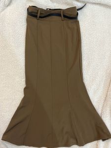 A Line Mermaid Maxi Skirt With Belt