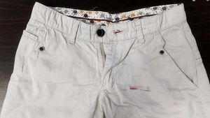 Men&#39;s Cream Color Cotton Pants