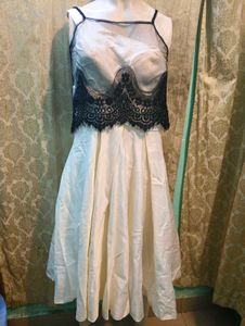 Elegant Gown with Lace Detail