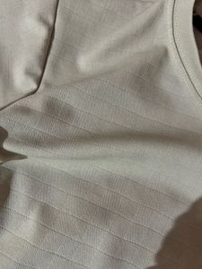 Beige Textured T-Shirt for men