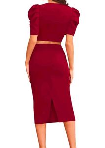 Burgundy Two-Piece Set