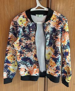 Floral Print Bomber Jacket