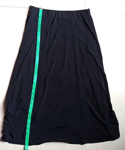 WOMAN FLARE KOREAN BLACK SKIRT