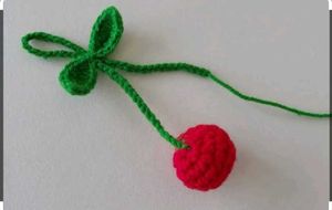 Crochet Cherry Keychain 🍒
