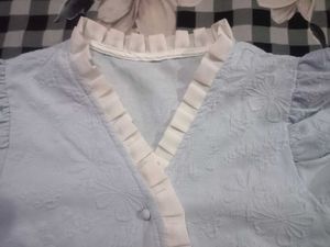 Vintage-Inspired Blue Blouse