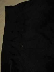 high-waisted formal black trousers,