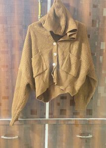 Stylish Brown Knit Jacket