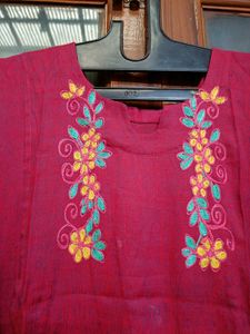 🇳🇿💫❤️Red Embroidered Kurti Beautiful Design