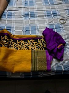 Yellow & Purple Sari