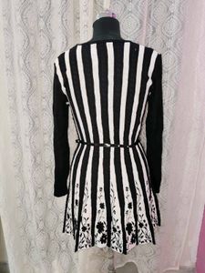 Chic Striped Fit &amp; Flare Dress