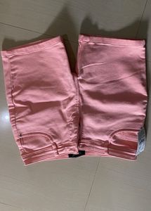 Peach Denim Shorts