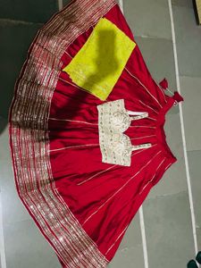 Navratri Style Red Lehenga Set