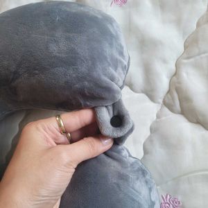 Grey Neck Pillow
