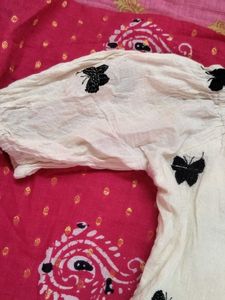 Butterfly Embroidered Top