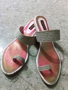 Lady Touch Pink & White Sandals