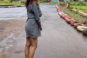 Grey Shirt Denim Dress Brand GAP