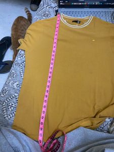 Round Neck T Shirt Mustard