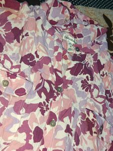 Floral Print Overshirt