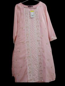 Shrishti Brand New Pink Embroidered Kurti