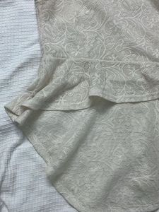 Off White Sleeveless Top