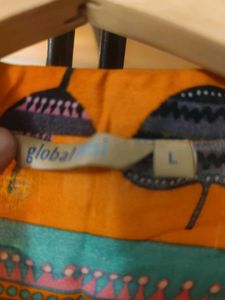 set with crop sleve top and full skirt