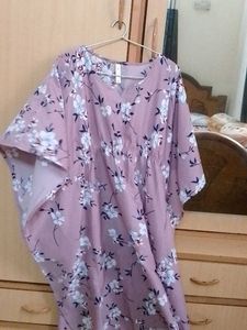 Floral Print Kaftan Kurti
