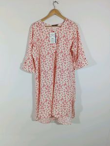 New Pink Printed Casual Kurta (Women)