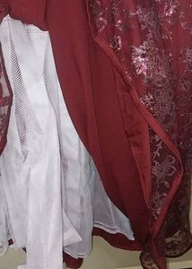 Elegant Maroon Evening Gown