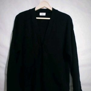 Black Knitting Cardigan