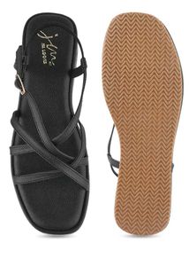 Black Platform Strappy Sandals