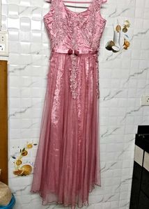 Gown Peach Colour Bride Dress FreeUp