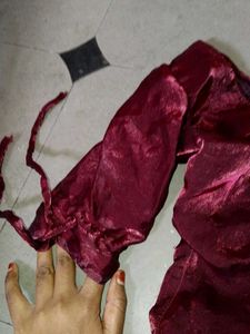 Elegant Maroon Velvet Dress