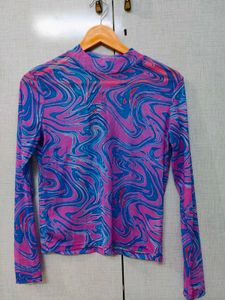 Pink And Blue Top