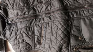 Black Quilted Hooded Vest