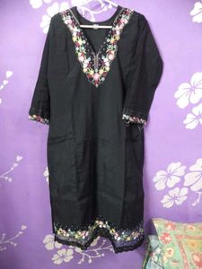 Embroidered Black Suit