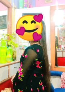 Floral Embroidered Black Dress