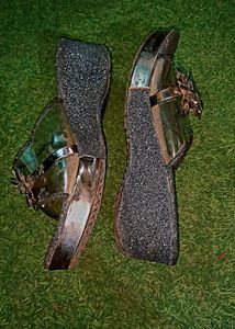 Glittery Sparkle Flower Heels