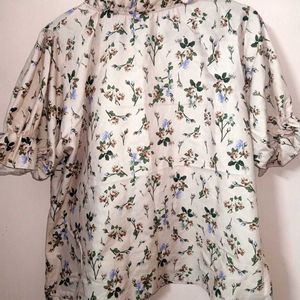 Lavender Floral Print Top