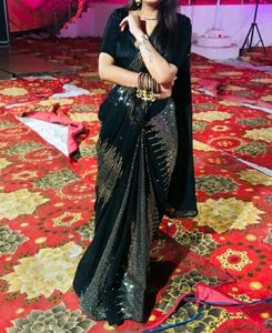 Heavy Sequence Work Saree