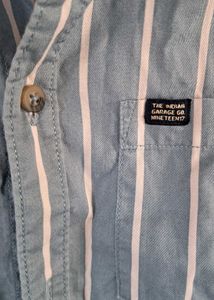 The Indian Garage Striped Shirt (Light Blue)