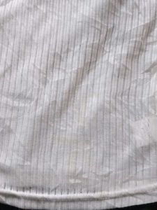 White Ribbed V-Neck Top