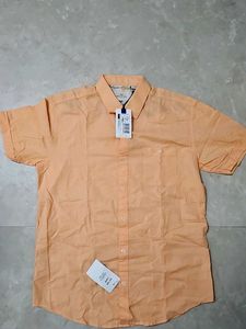 Peach/ Coral Short Sleeve Casual Shirt