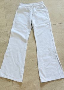 White Wide Leg Sweatpants