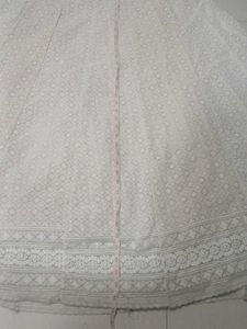 Tailored White Chikankari Lehenga Choli