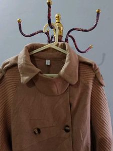 Elegant Beige Double-Breasted Coat